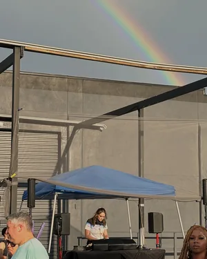 DJ Set and rainbow at the Cannadelic Block Party , September 2026