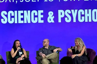 The 'Sex, Science and Psychoactives' panel at Canndelic 2024 with Dr. Angela Fisher.