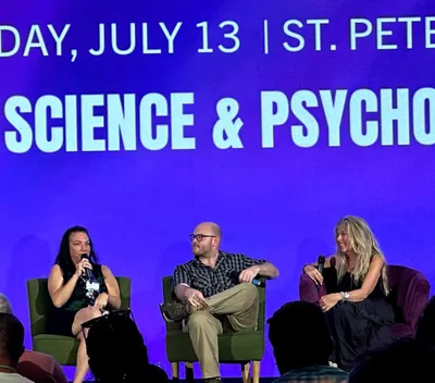 The 'Sex, Science and Psychoactives' panel at Canndelic 2024 with Dr. Angela Fisher.
