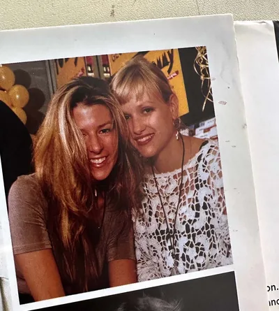 Heather with Lisa back in the day in Pete's book