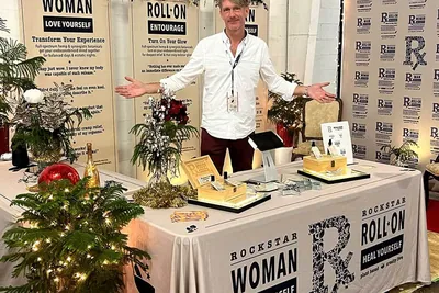 Rockstar Blends | Winterdelic 2024 | John and the booth ready to go